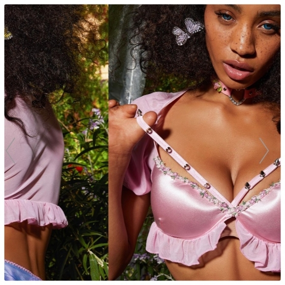 Dolls Kill Sugar Thrillz Feeling Thorny Bra Top - Picture 2 of 10